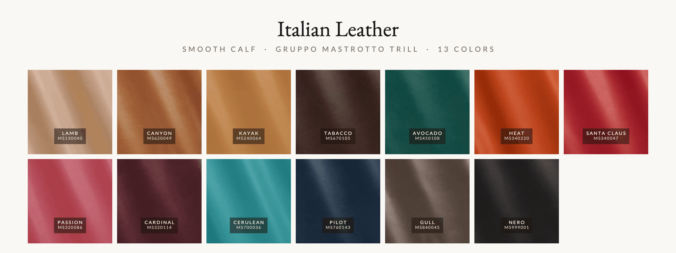 Italian Leather - Smooth Calf